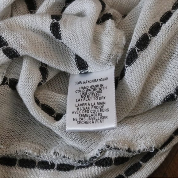 Olivia Moon Cream and Dark Grey striped tshirt - Picture 9 of 9